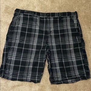 Black Plaid Shorts